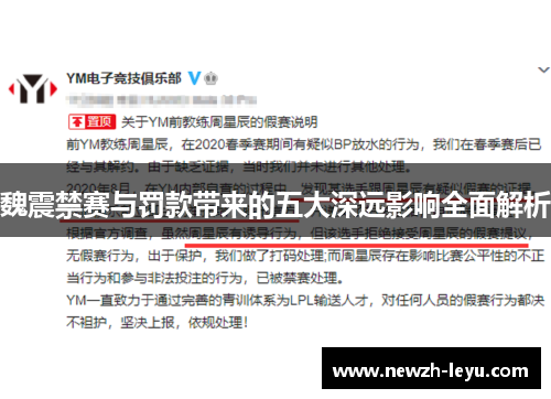 魏震禁赛与罚款带来的五大深远影响全面解析